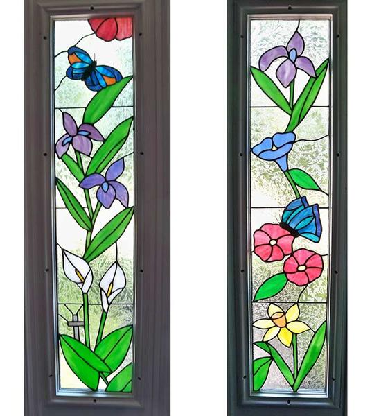 Custom Stained Glass Sidelight Windows, Stained Glass Door Sidelight Patterns